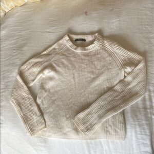 Quince Soft Cream Knit Crew Neck Sweater